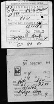 Tickets de transportes cubanos